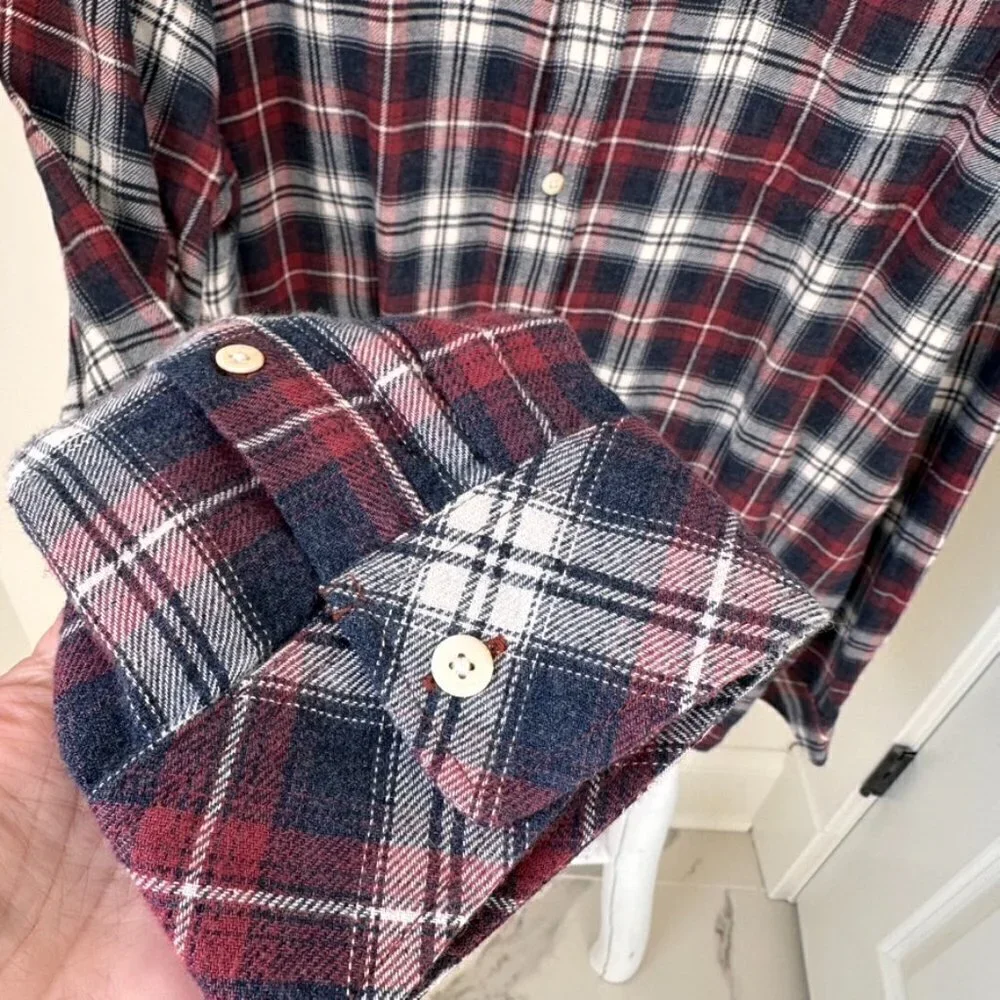 Rails Men's Lennox Plaid Button-Up Lightweight Flannel Shirt SZ XXL